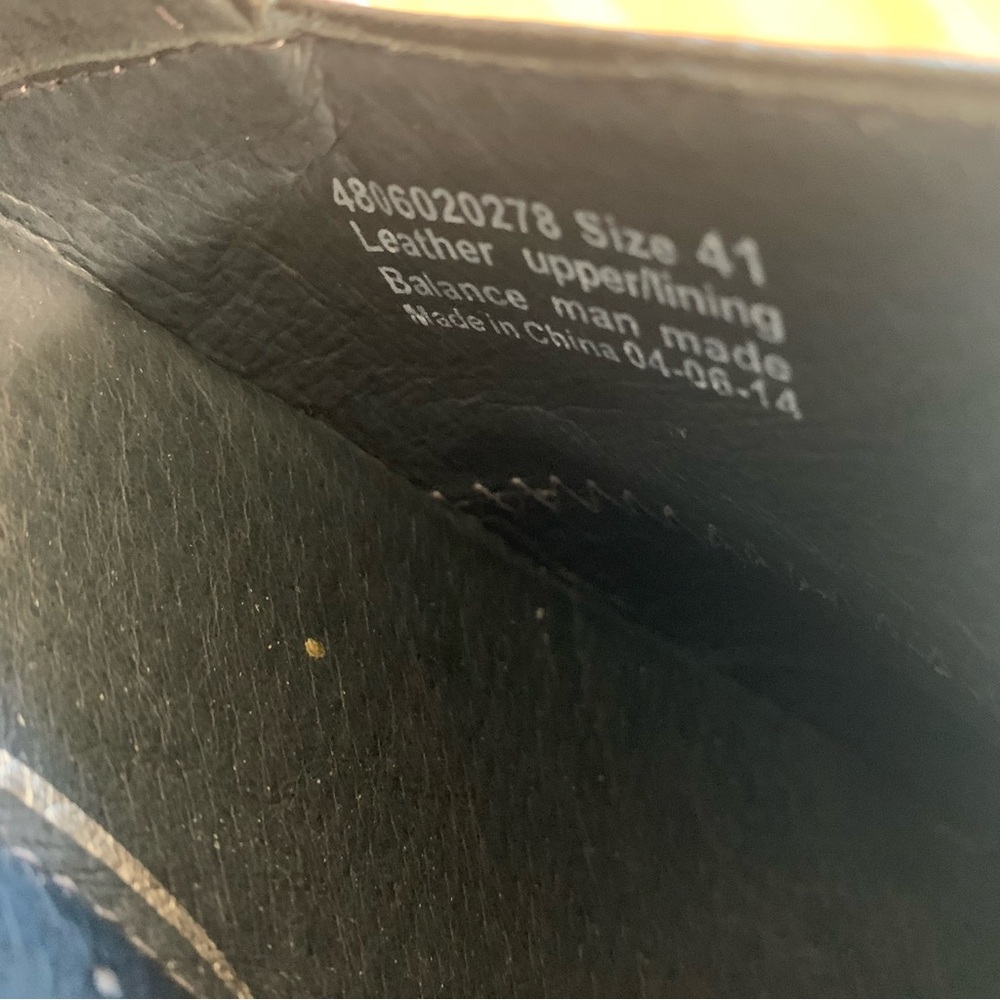 Dansko Black Leather Clog Mules with Brown Center Panel - Picture 9 of 9